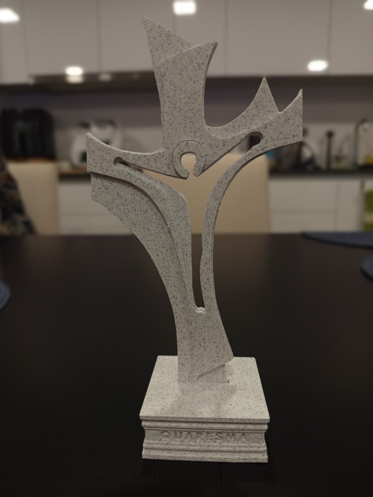 Custom cross statuette